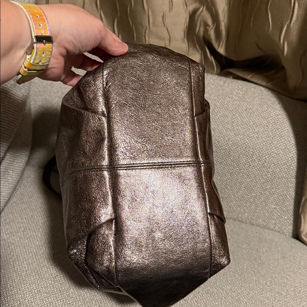 Coach Brooke Metallic Leather Shoulder Bag - Picture 12 of 16